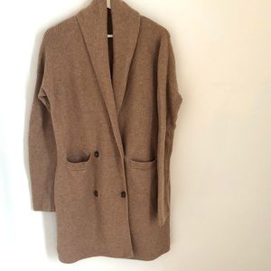 J. Crew double breasted sweater coat.